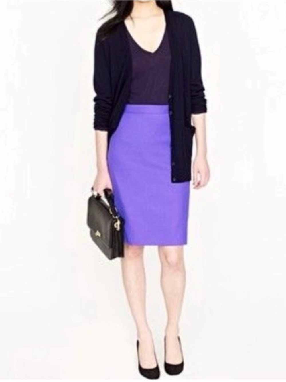 J. Crew No. 2 Pencil Skirt Purple Size 24 Work Office Career